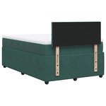 vidaXL Sommier à lattes de lit et matelas Vert foncé 120x200cm Velours