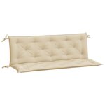 vidaXL Coussins de banc jardin lot de 2 beige 150x50x7 cm tissu Oxford
