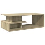 vidaXL Table basse chêne sonoma 102x55x35 cm bois d'ingénierie