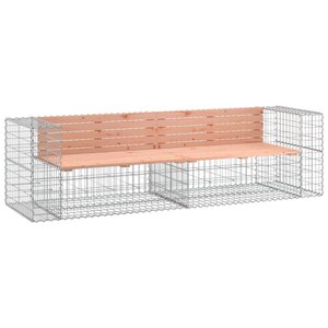 vidaXL Banc de jardin design gabion 244x71x65 5 cm bois massif douglas