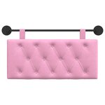 vidaXL Tête de lit suspendue Rose Tissu