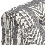 vidaXL Pouf modulaire Gris rayé Tissu