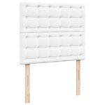 VidaXL Cadre de lit ottoman avec matelas blanc 120x200 cm similicuir