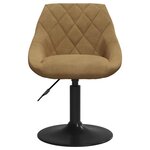 vidaXL Chaises pivotantes à manger lot de 6 marron velours