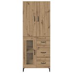 vidaXL Haut Armoire Montage mural Chêne artisanal 69 5 x 34 x 180 cm