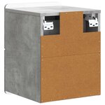 vidaXL Cabinet de chevet mural 2 Pièces Gris béton 33 x 34 5 x 43 cm