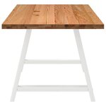 vidaXL Table à manger marron clair bois de chêne massif rectangulaire