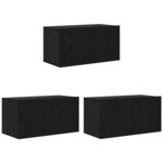 vidaXL Set de meuble TV Chêne noir Bois d'ingénierie Moyen Meuble TV