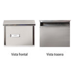 Pack Bouche d'entrée + Boîte aux lettre en acier inoxydable  V4071  Fente 33 x 4 cm
