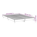 vidaXL Cadre de lit sans matelas blanc brillant 140x200 cm