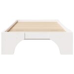vidaXL Cadre de lit Blanc Bois de pin massif 80 x 200 cm