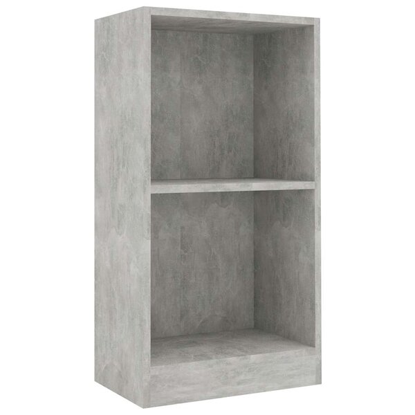 vidaXL Bibliothèque gris béton 40x24x75 cm bois d'ingénierie