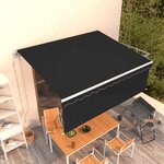 vidaXL Auvent automatique rétractable avec store 4 5x3 m Anthracite