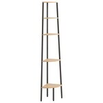vidaXL Étagère d'angle 5 niveaux Marron clair et noir 45 5x31 5x180 cm
