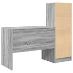 vidaXL Bureau avec tiroir 2 Pièces Gris Sonoma