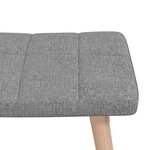 vidaXL Chaise à bascule avec tabouret Gris clair Tissu