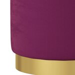 vidaXL Tabouret de rangement rond Violet Velours