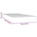 vidaXL Matelas de lit à ressorts ensachés fermeté moyenne noir 100x220x20 cm velours