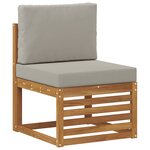 vidaXL Ensemble de canapés d'extérieur 8 pc Gris Naturel et Clair