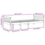 vidaXL Lit pour enfants sans matelas 75x190 cm bois de pin massif