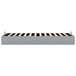 vidaXL Cadre de lit ottoman sans matelas gris clair 100x200 cm tissu