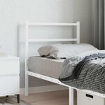 vidaXL Tête de lit de remplacement métal blanc 80 cm