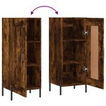 vidaXL Buffet Chêne fumé 34 5x34x90 cm Bois d'ingénierie