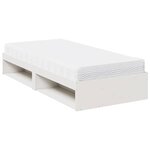 vidaXL Lit de jour avec matelas blanc 80x200 cm bois de pin massif
