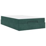 vidaXL Cadre de lit avec matelas avec matelas 2 Pièces Vert Velours