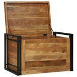 vidaXL Boîte de Rangement 80x50x50 cm Bois Massif Acacia