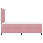 vidaXL Lit Box Spring avec Matelas & LED Rose 120x190 cm Velours