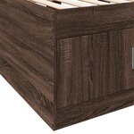 vidaXL Lit de jour et tiroirs chêne marron 100x200cm bois d'ingénierie