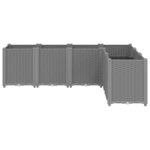 vidaXL Jardinière gris clair 160x120x53 cm polypropylène