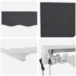 vidaXL Auvent rétractable électrique Anthracite et blanc 3 x 2 5 m