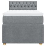 vidaXL Sommier à lattes de lit et matelas Gris clair 90x190 cm Tissu