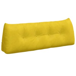 vidaXL Coussin de Dos Jaune 140 x 24 x 50 cm Velours