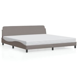 vidaXL Cadre de lit Dover taupe 200x200 cm tissu