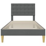 vidaXL Cadre de lit avec tête de lit Gris foncé 80 x 200 cm Tissu