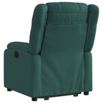 vidaXL Fauteuil inclinable électrique vert foncé tissu