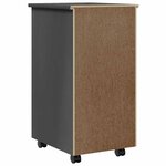 vidaXL Armoire roulante avec tiroirs MOSS gris bois de pin solide