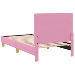 vidaXL Cadre de lit pour enfants avec tête de lit Rose 80 x 160 cm