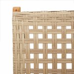 vidaXL Ensemble à manger de jardin 7 Pièces beige rotin et bois massif