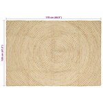 vidaXL Tapis Naturel et Blanc 120 x 170 cm Jute