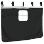 vidaXL Rideaux pour lit mezzanine avec tour blanc et noir polyester