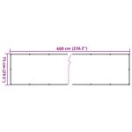 vidaXL Écran d'intimité de balcon blanc 600x75 cm PVC