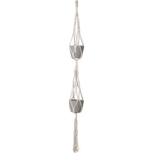 MACRAMÉ DOUBLE NoeUD CARRÉ BLANC 120 CM