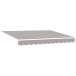 vidaXL Auvent Gris clair 3 x 2 5 m Polyester et métal