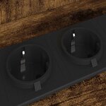 vidaXL Cabinet de chevet 2 Pièces Chêne fumé 38 x 31 x 61 cm