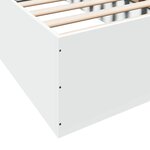 vidaXL Cadre de lit blanc 75x190 cm bois d'ingénierie