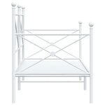 vidaXL Lit de repos sans matelas blanc 80x200 cm acier